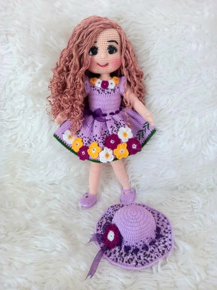 Lila Akasya Bebek Amigurumi Organik Oyuncak - 3