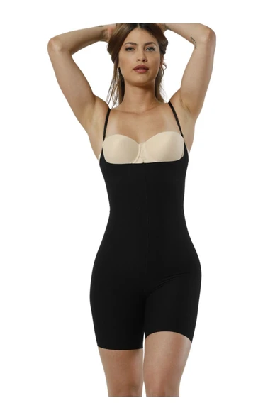 Kadın Lazer Kesim Hayalet Korse 2 Beden İncelten Tam Boy Askılı Korse 3010 - 6