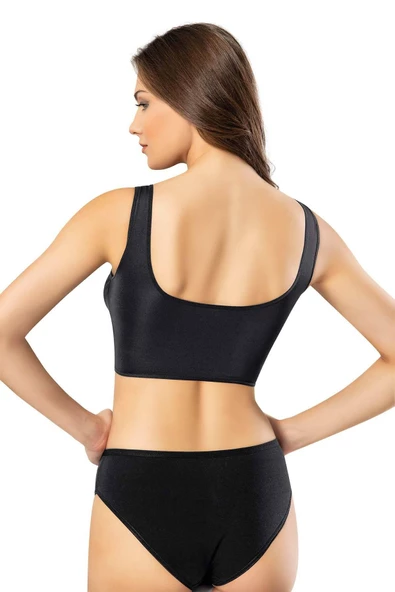 Kadın Büstiyer Göğüs Kısmı Detaylı Pedli Kalın Askılı - 4