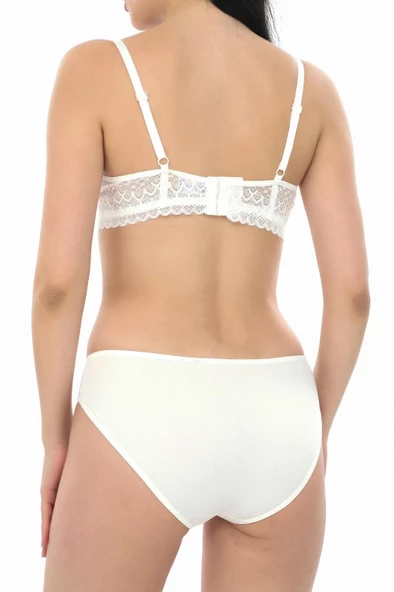Dantelli . Desteksiz C Kap Sütyen Takım - 7