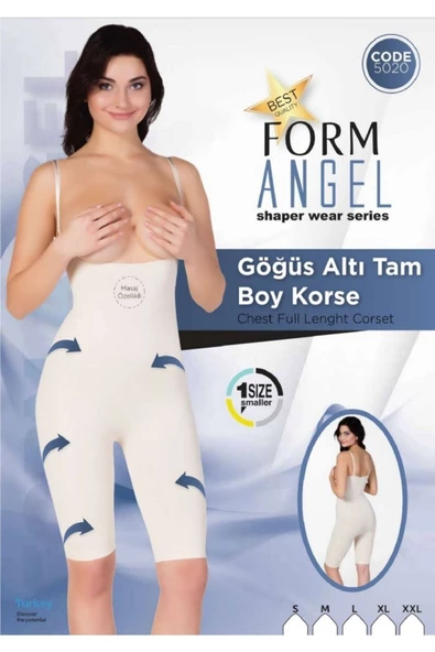 Göğüs Altı Tam Boy Kadın Korse Siyah - 2