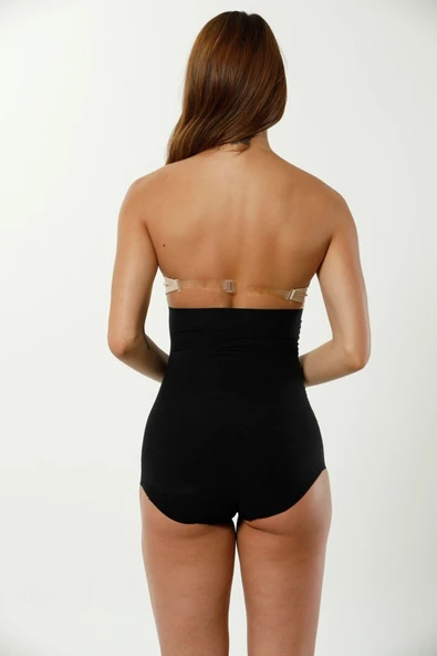 Kadın Lazer Kesim Yüksek Bel Slip Külot Korse-3003 - 2
