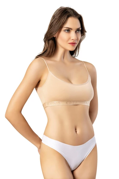 Kadın Pedli İp Askılı Sporcu Büstüyer - 6