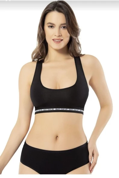 Kadın Yeni Sezon Spor Pedli Siyah Büstiyer - 3