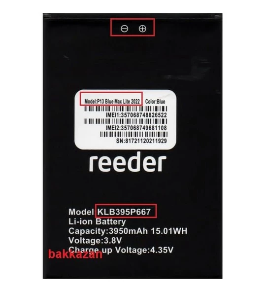 CEP TEL BATARYA REEDER P13 BLUE MAX REALPOWER