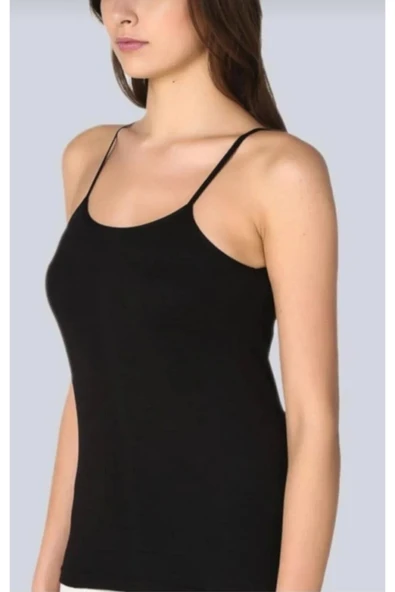 Kadın Siyah Pedli Atlet 6349 - 5