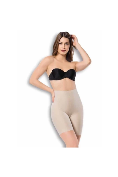 Kadın Ten Rengi Lazer Kesim Paçalı Korse 3001 - 4