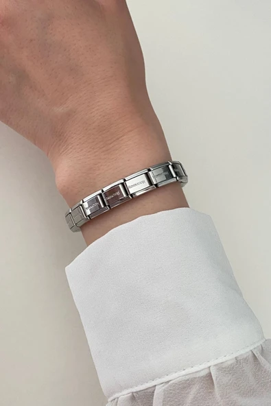 Unisex İtalyan Charm Bileklik  Çelik Bileklik