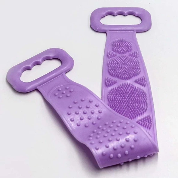 Banyo Hamam Çift Taraflı Lif  Silikon Masajlı Yumuşak Duş Lifi Uzun Ömürlü Banyo Kesesi - 7
