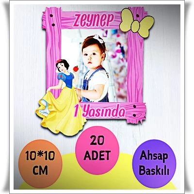 Bebek Çocuk Doğum Günü Resimli Ahşap Magnet 20 Adet a11 ürün görseli