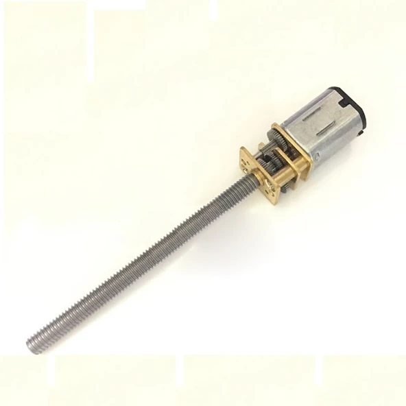 N20 6v 300rmp 12mm Redüktörlü Dc Motor Vidalı Uzun Mil M3 Vida