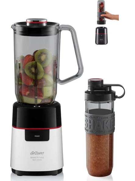 Arzum Ar1174-B Shake'n Take Neo Maxı Sürahi Blender Beyaz