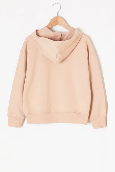 Bej Erkek Çocuk Kapüşonlu Sweatshirt 19359 - 2