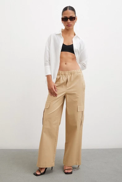 Yırtmaçlı Fakir Kol Gömlek Ekru - 3