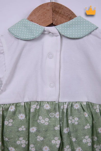 Babydola Kız Bebek Çiçekli Tulum Bayramlık 15193 - 8