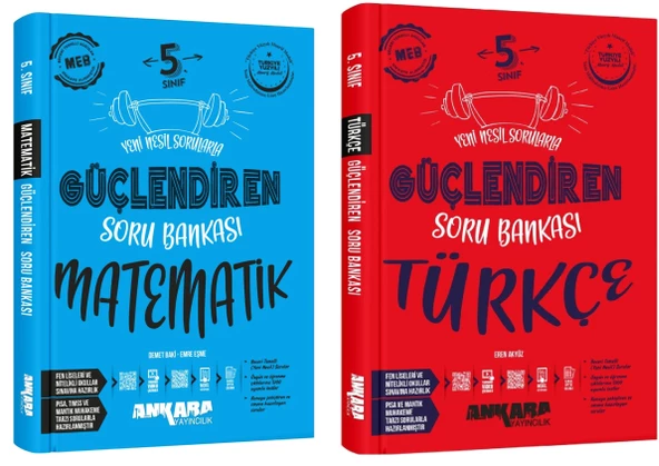 Ankara 2025 5. Sınıf Matematik + Türkçe Güçlendiren Soru Bankası Seti 2 Kitap Güncel Müfredat