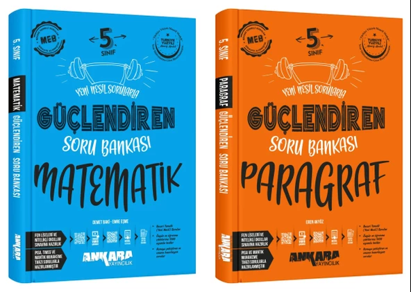 Ankara 2025 5. Sınıf Matematik + Paragraf Güçlendiren Soru Bankası Seti 2 Kitap Güncel Müfredat