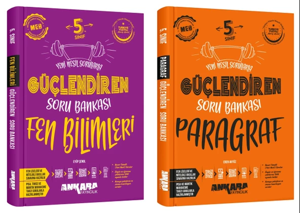 Ankara 2025 5. Sınıf Fen Bilimleri + Paragraf Güçlendiren Soru Bankası Seti 2 Kitap Güncel Müfredat