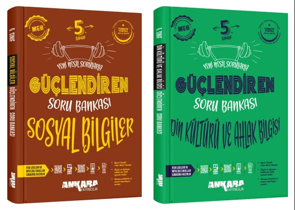 Ankara 2025 5. Sınıf Sosyal + Din Kültürü Güçlendiren Soru Bankası Seti 2 Kitap Güncel Müfredat