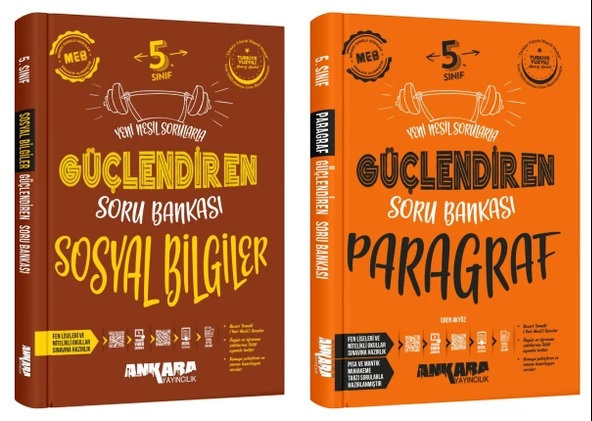 Ankara 2025 5. Sınıf Sosyal + Paragraf Güçlendiren Soru Bankası Seti 2 Kitap Güncel Müfredat