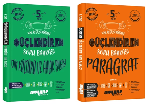Ankara 2025 5. Sınıf Din Kültürü + Paragraf Güçlendiren Soru Bankası Seti 2 Kitap Güncel Müfredat ürün görseli