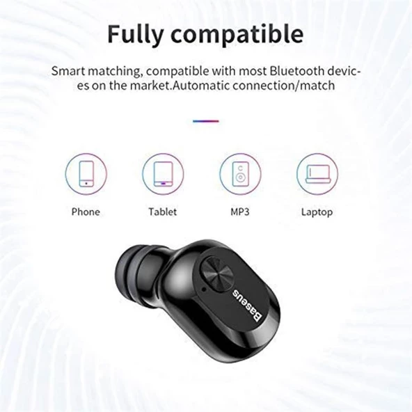 Baseus Encok A03 True Wireless, Mini & Portatif, Kablosuz Bluetooth Kulakiçi Kulaklık, beyaz, Bluetooth 5.0 Teşhir - 2