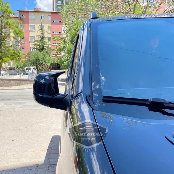 Fiat Doblo D5 2023 Sonrası Uyumlu Batman Yarasa Ayna Kapağı Piano Black ABS Plastik Sağ Sol Takım - 3