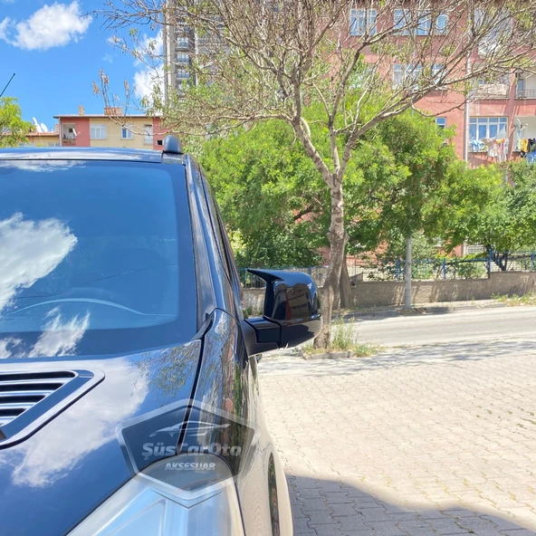 Fiat Ulysse 2022 Sonrası Uyumlu Batman Yarasa Ayna Kapağı Piano Black ABS Plastik Sağ Sol Takım - 6