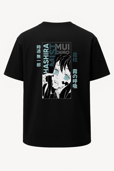 Oversize Hashira Demon Slayer Baskılı Unisex Tişört