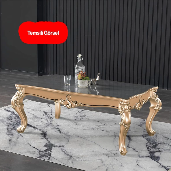 Altın Yaldızlı 4 Adet Valenta Plastik 47 cm Sehpa Ayağı Mobilya Zigon Çay Orta Sehpası Ayak Ayakları - 8