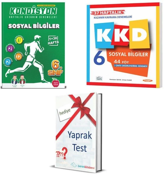 Kurmay 6.sınıf KKD Sosyal Bilgiler +Newton Kondisyon Sosyal Bilgiler + Yaprak Test Hediye