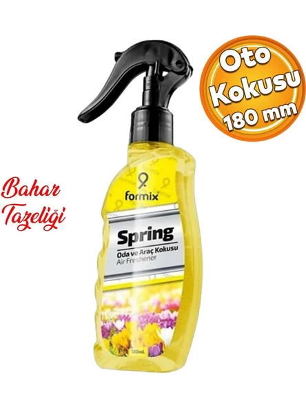 Formix Araba Araç Otomobil Oto Ev Oda Ofis Otel Atomizörlü Koku Sprey Spring Bahar Ferahlığı 180 ml