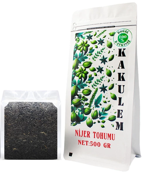 KAKULEM SERTİFİKALI Doğal Kızıştırıcı Nijer Tohumu 500 GR