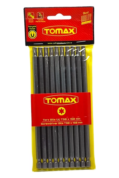 Vidalama Uc Vidalama Ucları Hırdavat Vidalama Ucları Tork Uç T30x150mm ( 10 Lu Paket )