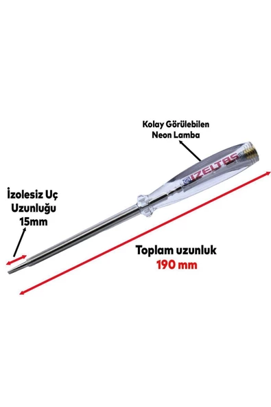 MASTER ELEKTİRİK KONTROL KALEMİ ( DÜZ UÇLU 190mm) YENİ MODEL - 3