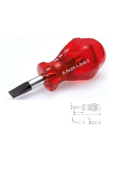 Izeltaş 4110 Kraft Topaç Düz Tornavida 5,5x25 - 1