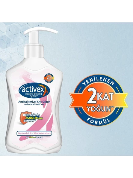 Activex Antibakteriyel Sıvı Sabun 700 ml Nemlendirici Pompalı - 2