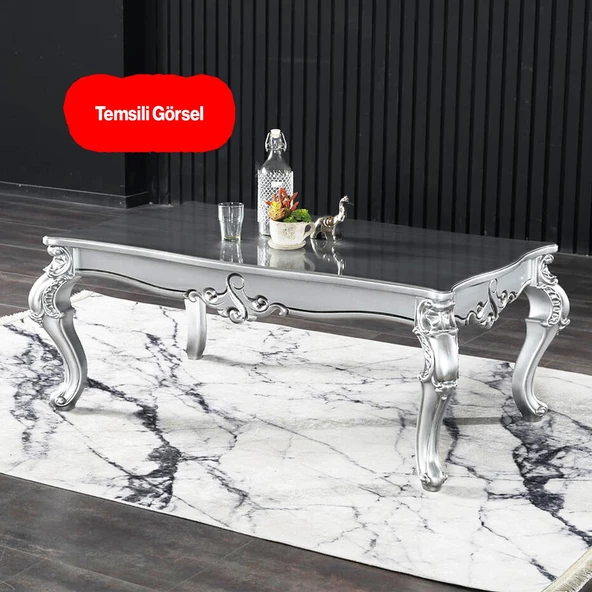 Gümüş Gri Renk 4 Adet Valenta Plastik Sehpa Ayağı 47 cm Mobilya Zigon Çay Orta Sehpası Ayak Ayaklar - 8