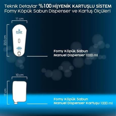 FOMY Köpük Sabun Krom Dispenser 1000 ml - 3