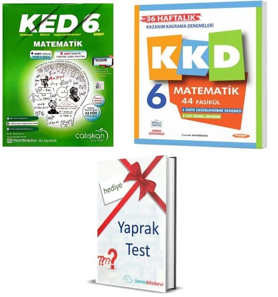 Kurmay 6.sınıf KKD Matematik + KED Matematik +Yaprak Test