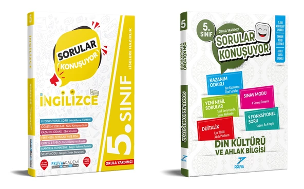 Pruva Akademi 2025 5. Sınıf İngilizce + Din Kültürü Sorular Konuşuyor Seti 2 Kitap Güncel Müfredat