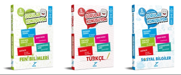 Pruva Akademi 2025 5. Sınıf Fen Bilimleri + Türkçe + Sosyal Bilgiler Sorular Konuşuyor Seti 3 Kitap Güncel Müfredat