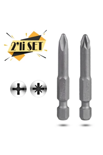 Matkap Ucu 2'li Yıldız Bits Uç Ph2 Pz2 Seti 50 Mm 829Kseri