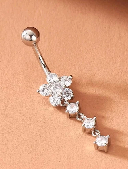 Çiçek Göbek Piercing N5