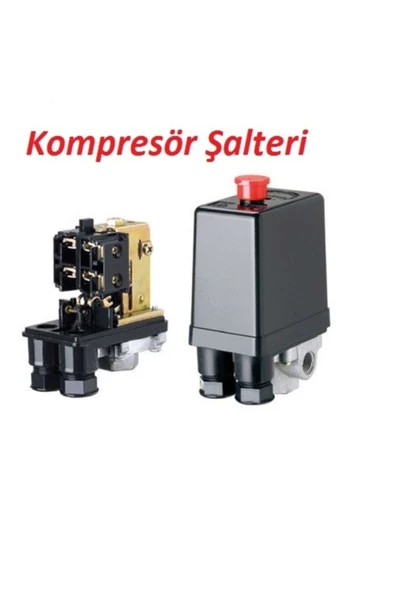 Kompresör Şalter Otomatigi 3 Yollu 220 V (Ayarlı Basınç Şalteri)