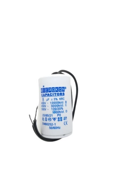8 Mf Plastik Tüp Kondansatör 400-450 V (daimi)