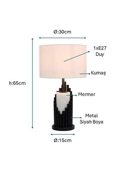 Siyah Boyalı Lambader PLC-1212-M-BSY - 2