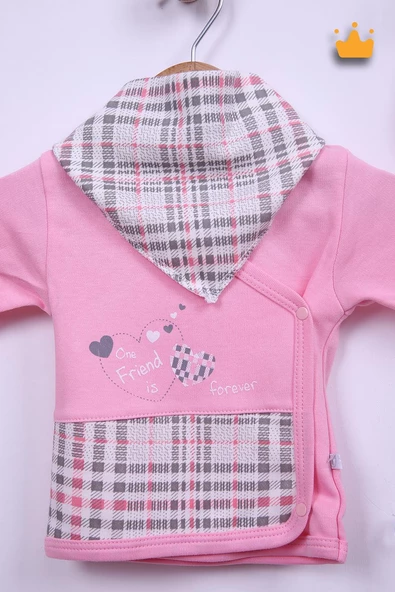 Babyhola %100 Pamuk Bebek Yenidoğan Kareli Zıbın Takım 5'li Set 0-3 Ay Hastane Çıkışı 24120 - 2