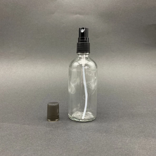 100 ml Şeffaf Cam Şişe Spreyli , 100 cc Spreyli Cam Şişe  x 6 Adet - 2