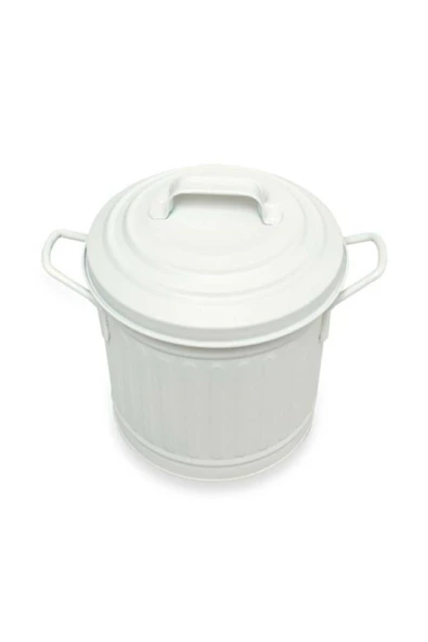 The Mia Tezgah Üzeri Çöp Kovası Beyaz Renk 4 litre GLV0308